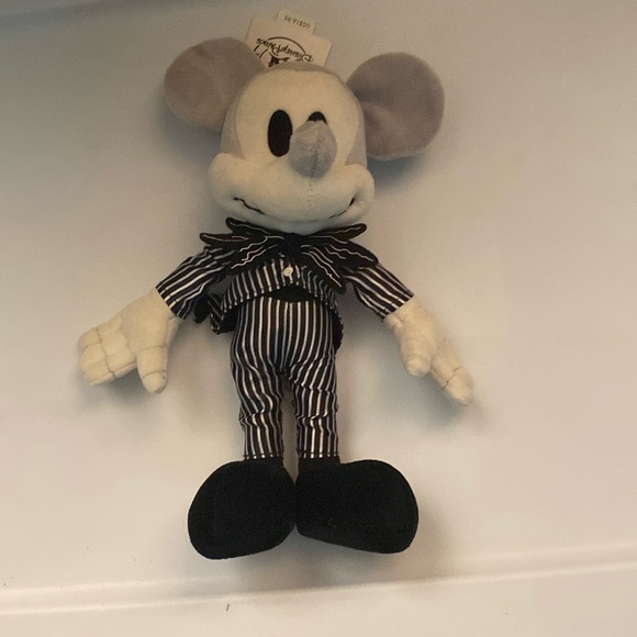 Disney Other - Disney Parks Mickey Mouse as Jack Skellington Plush 12" Nightmare Before Xmas
